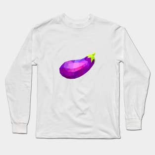 MINIMALIST LOW POLY EGGPLANT Long Sleeve T-Shirt